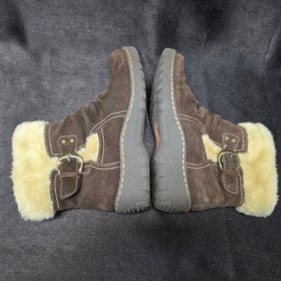 BareTraps Leather Faux Fur Suede Mid Calf Breesen Winter Boots Side Zip Shoes - Picture 4 of 10